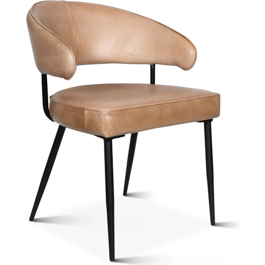 Brisben Armchair by World Interiors in antique ivory. Made from leather, iron in a modern style.