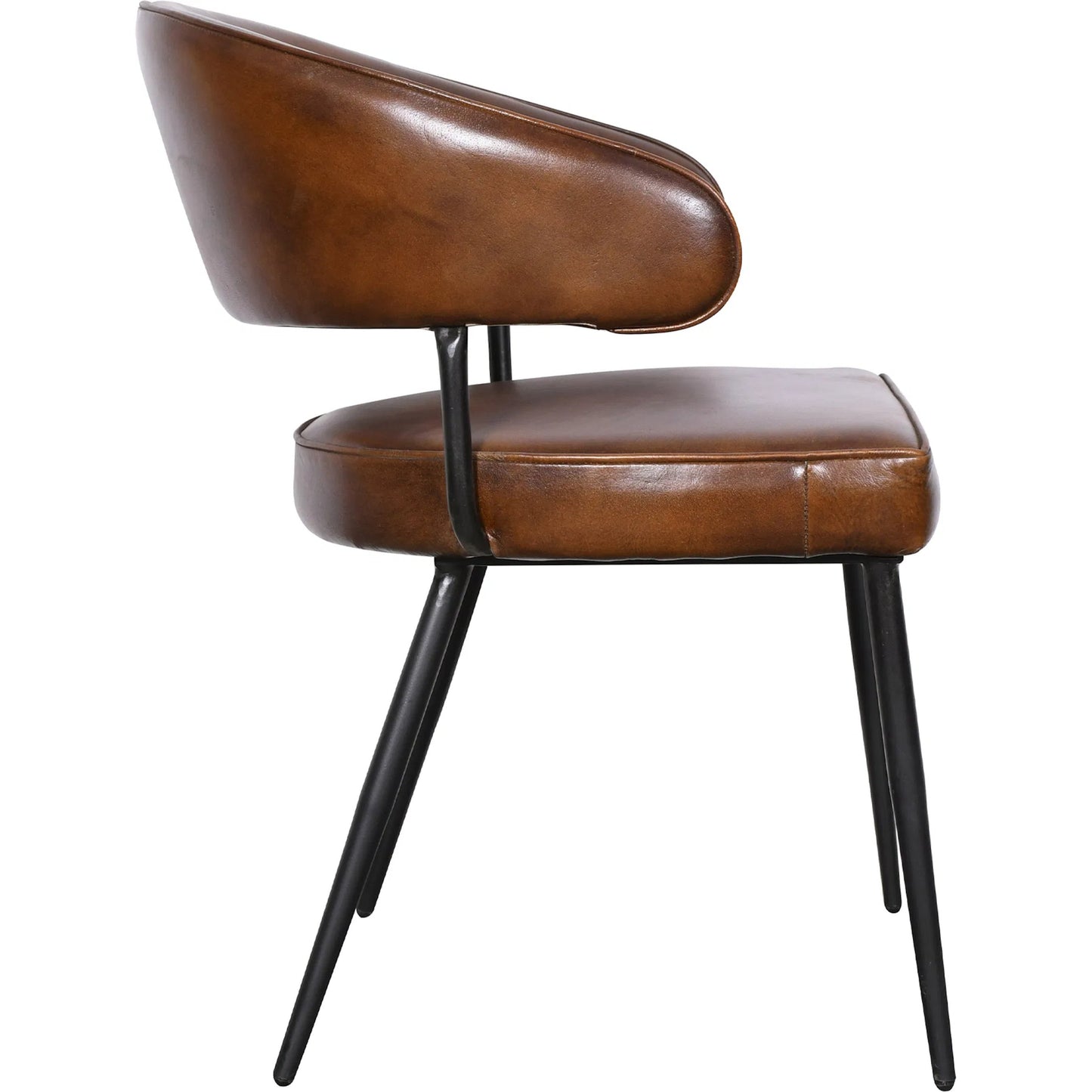 003 SI-2242774 | Additional Silo | Brisbane Leather Armchair by World Interiors in browns and hand washed. Made from reclaimed iron top, top grain leather in a traditional style.