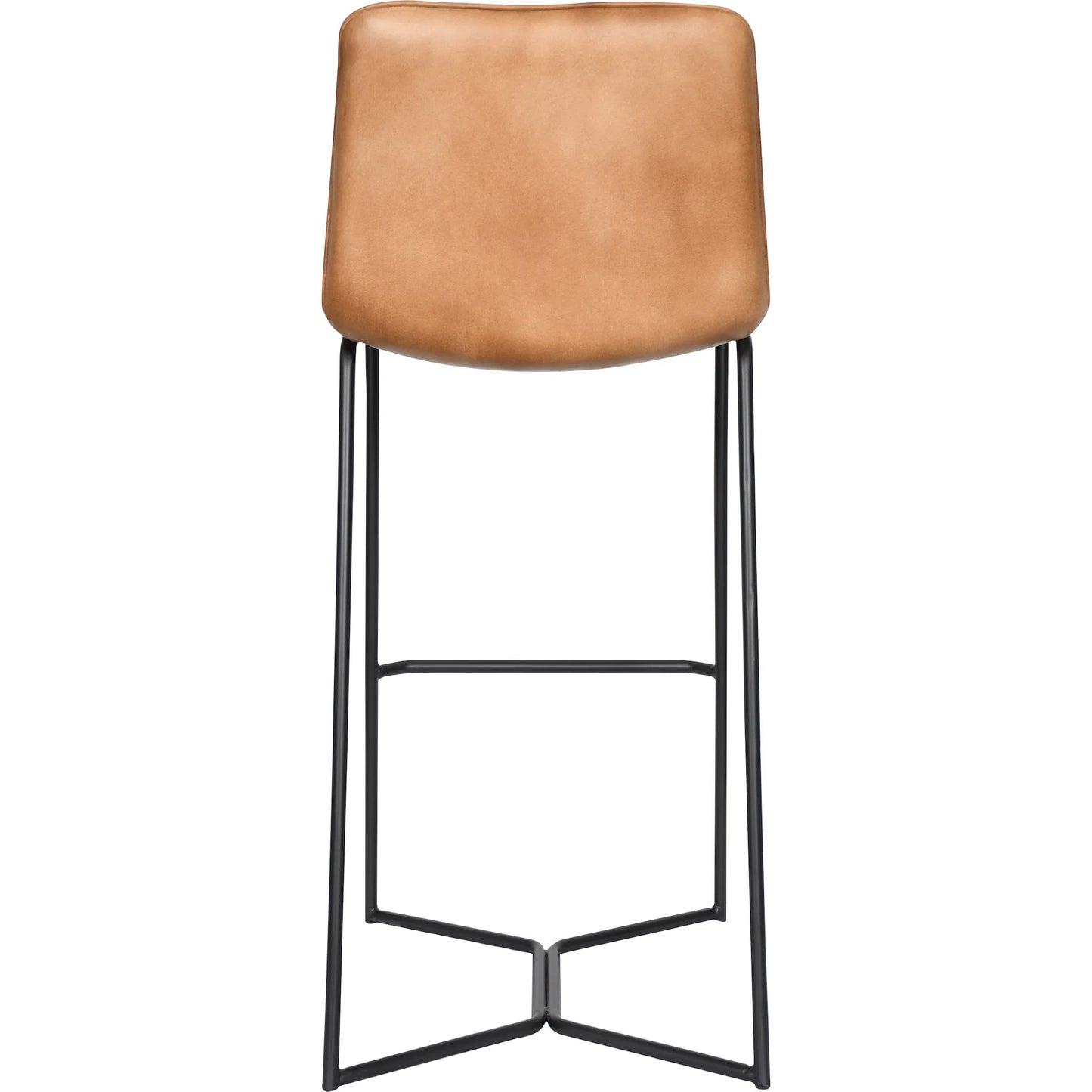 004 SI-2242777 | Additional Silo | Brisbane Bar Chair by World Interiors in kh22 and black powder coat on metal and hand washed. Made from leather, iron in a traditional style.