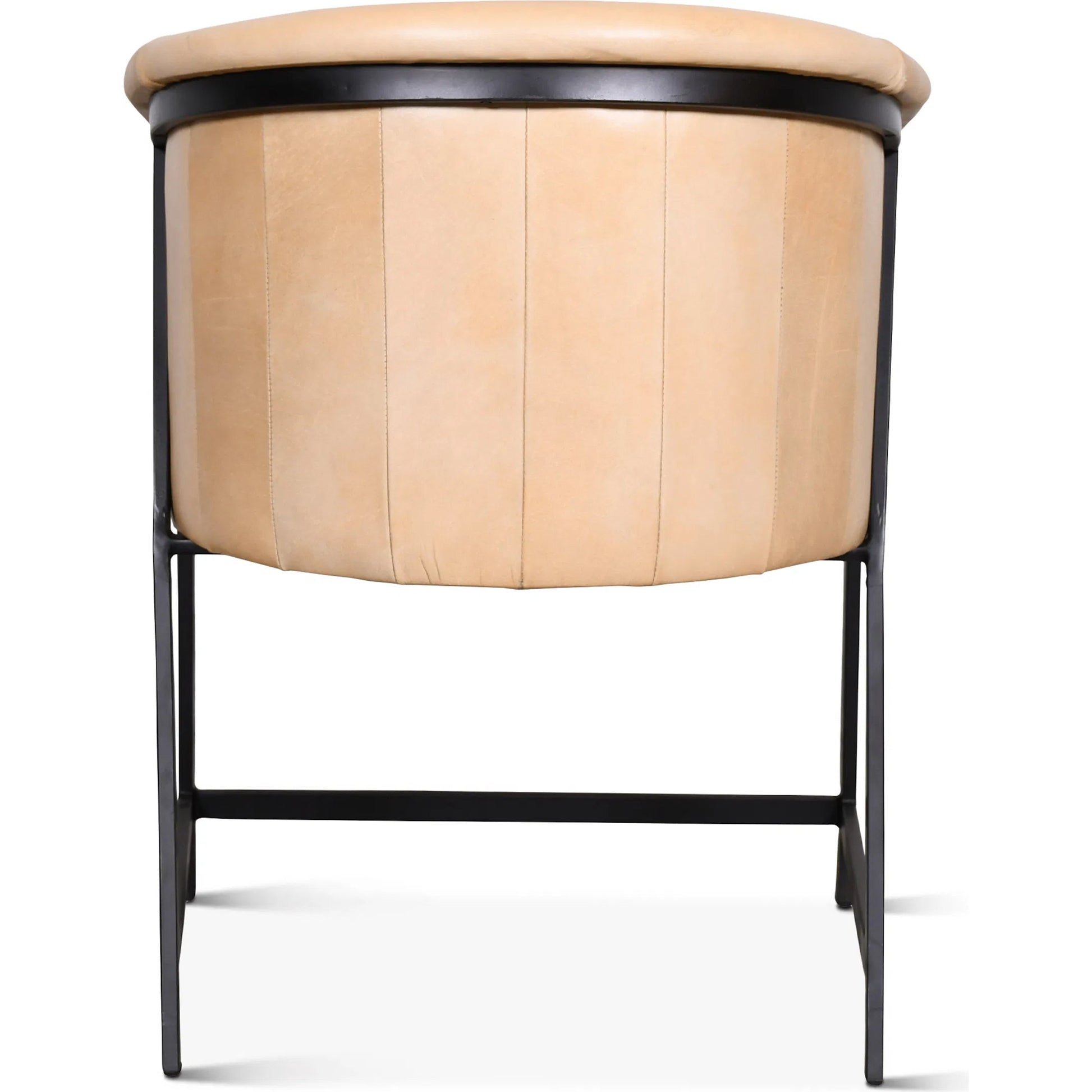 Brisbane Armchair by World Interiors in browns and whiskey. Made from reclaimed iron top, top grain leather in a traditional style.