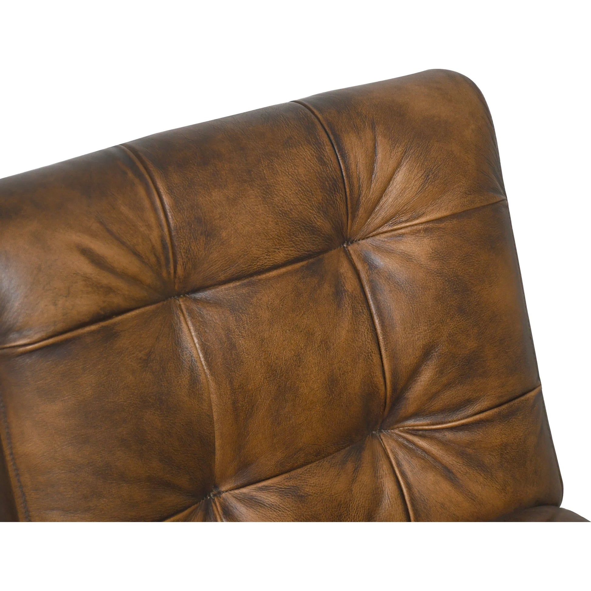 Brisbane Stockton Dining Chair by World Interiors in brown. Made from leather, iron in a traditional style.