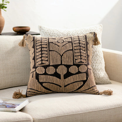 Farley Pillow - 481711 by Surya. Made from front: 60% cotton, 40% jute, back: 100% cotton in a modern style.