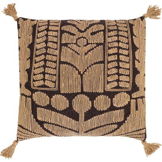 Farley Pillow - 481711 by Surya. Made from front: 60% cotton, 40% jute, back: 100% cotton in a modern style.