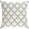 Ivory, Teal, Lime / Down Feather / 18" x 18"