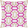 Ivory, Hot Pink, Olive / Down Feather / 18" x 18"
