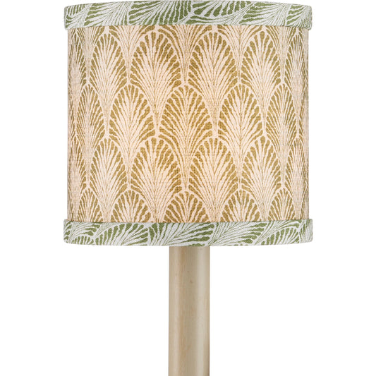 Plume Drum Chandelier Shade by Currey and Company. Made from cotton in a cottage & farmhouse style.