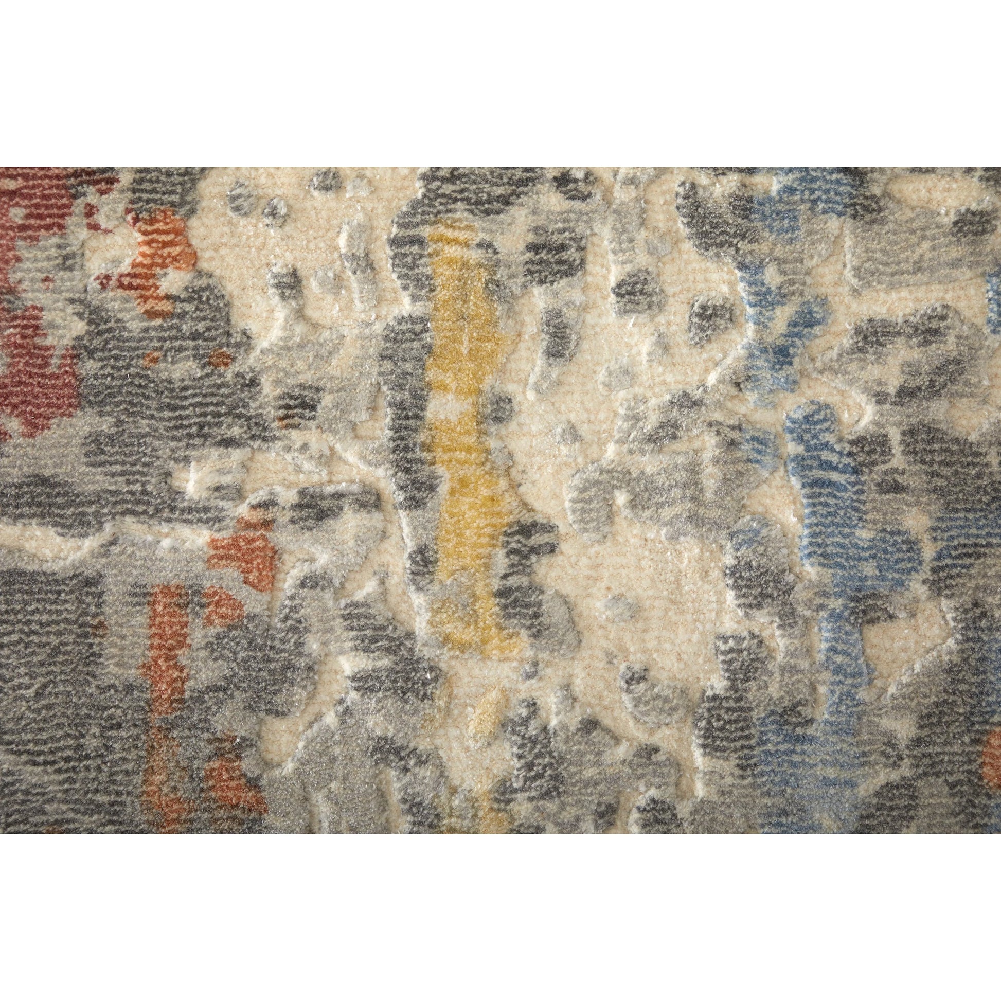Braden BDN8A50F Rug by Feizy in gray, orange, tan. Made from polyester, polypropylene in a unique style.