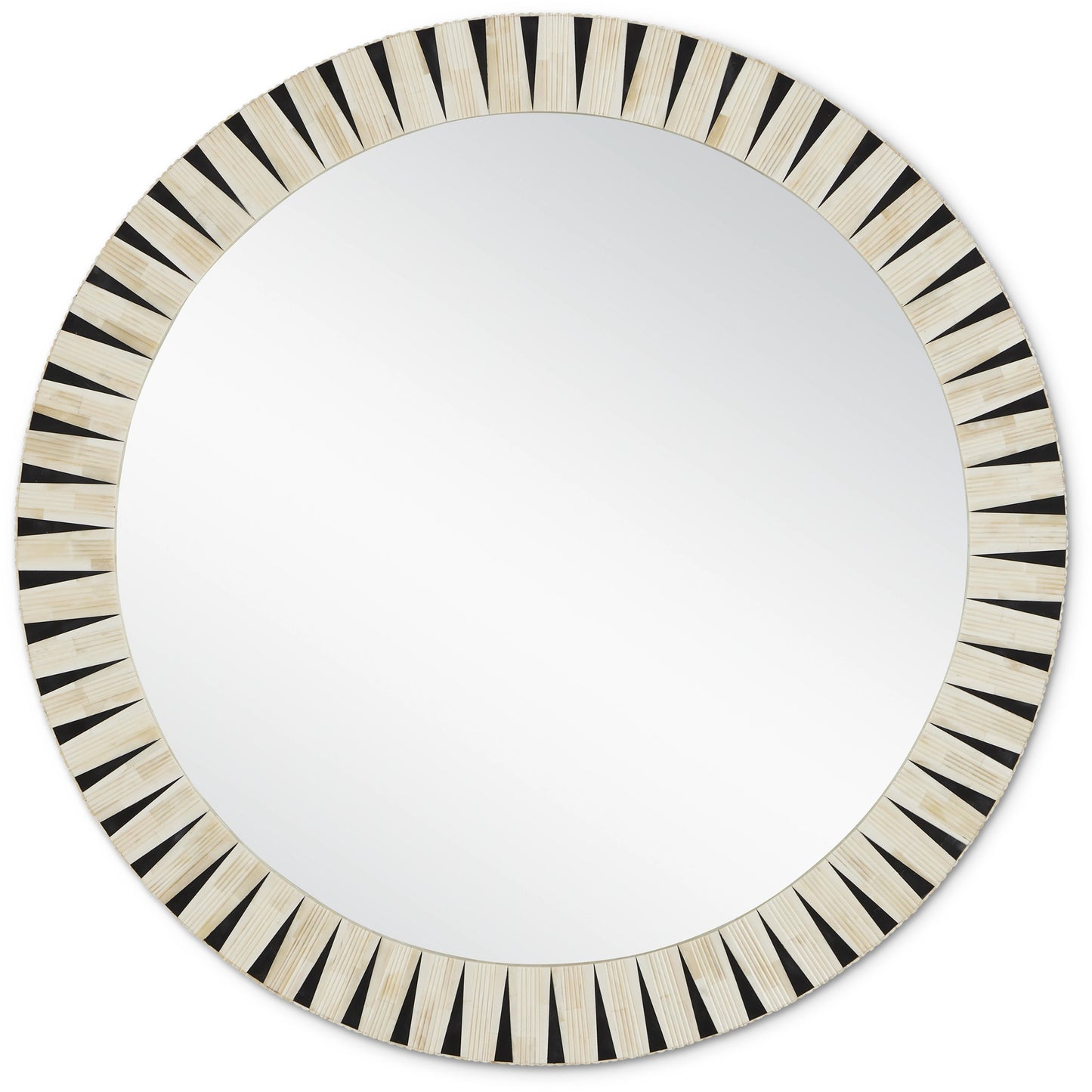 001 SI-2007663 | Primary Silo | Arvi Mirror by Currey and Company in natural, black, mirror. Made from bone, resin, glass in a modern style.