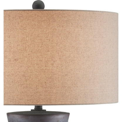 Croft Table Lamp by Currey and Company in charcoal. Made from ceramic in a cottage & farmhouse style.