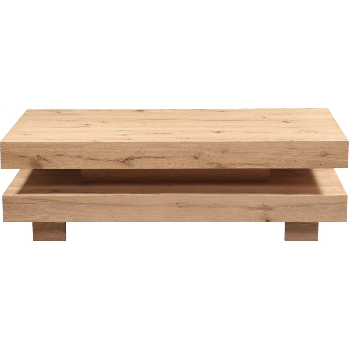 002 SI-2242723 | Additional Silo | Alpine 55" Coffee Table by World Interiors in tan and natural. Made from oak wood in a transitional style.