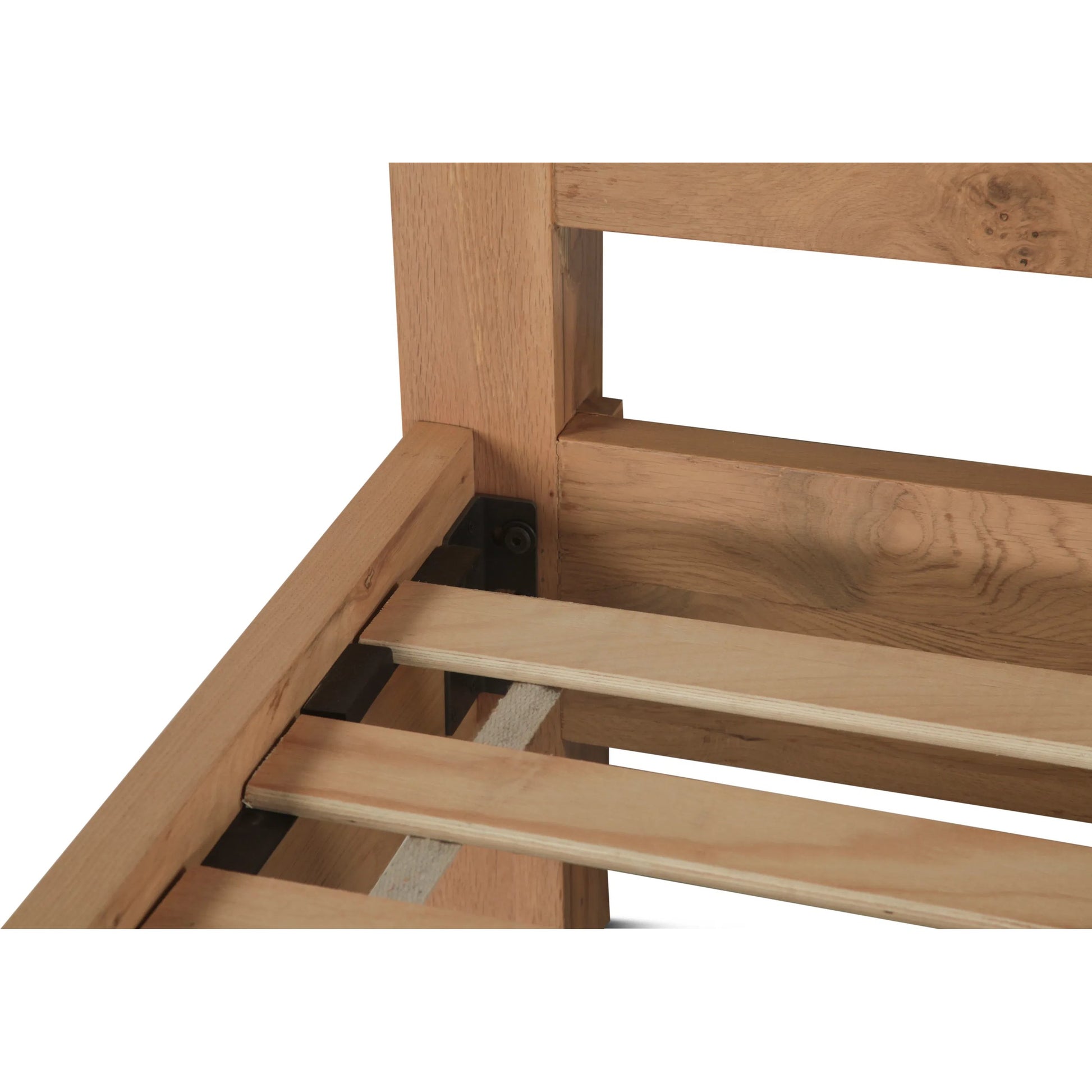 Alpine Rustic Oak Bed by World Interiors in tan and natural. Made from oak wood in a transitional style.