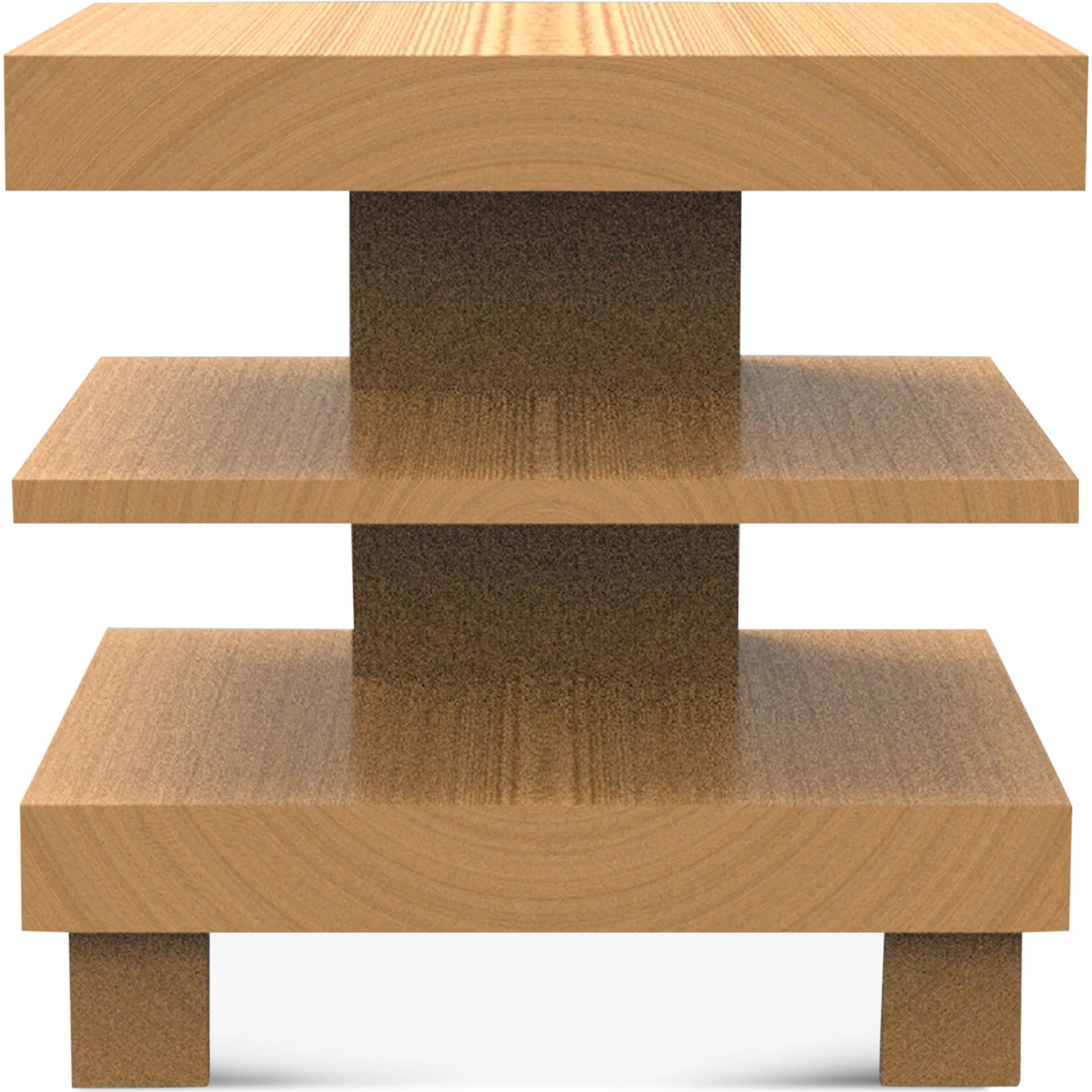 Alpine 24" Side Table by World Interiors in tan and natural. Made from oak wood in a transitional style.