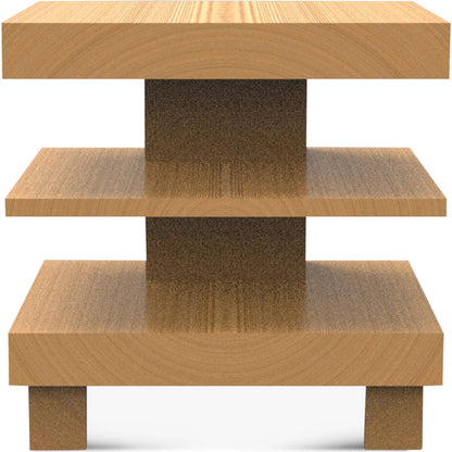 Alpine 24" Side Table by World Interiors in tan and natural. Made from oak wood in a transitional style.