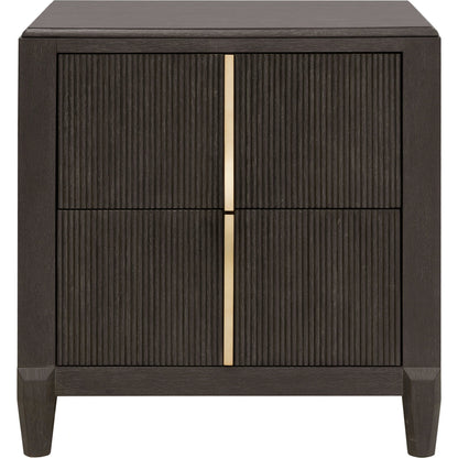 West End Loft Nightstand by Pulaski Furniture in tuxedo. Made from rubberwood in a modern style.