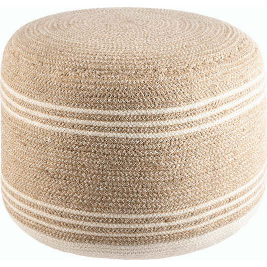 Frankfurt Pouf - 487885 by Livabliss in ash, khaki, off-white, pearl, sage. Made from jute, polybeads in a cottage & farmhouse style.