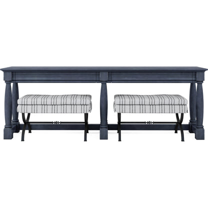 Alcove Single Bench by A.R.T. Furniture in sidecar graphite, burnished brass. Made from parrawood solids, iron, fabric, foam in a modern style.