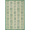 Green, Teal, Sage, Beige, Blue / 2' x 3'