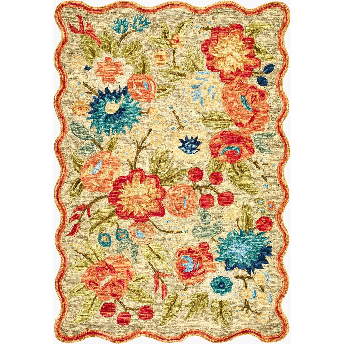 000 SI-2350406,SI-2350407,SI-2350408,SI-2350409 | Primary Silo | Fairfax FFX-2310 Rug by Livabliss in olive, coral, mustard, teal, crimson, sky blue, sand. Made from wool in a unique style.