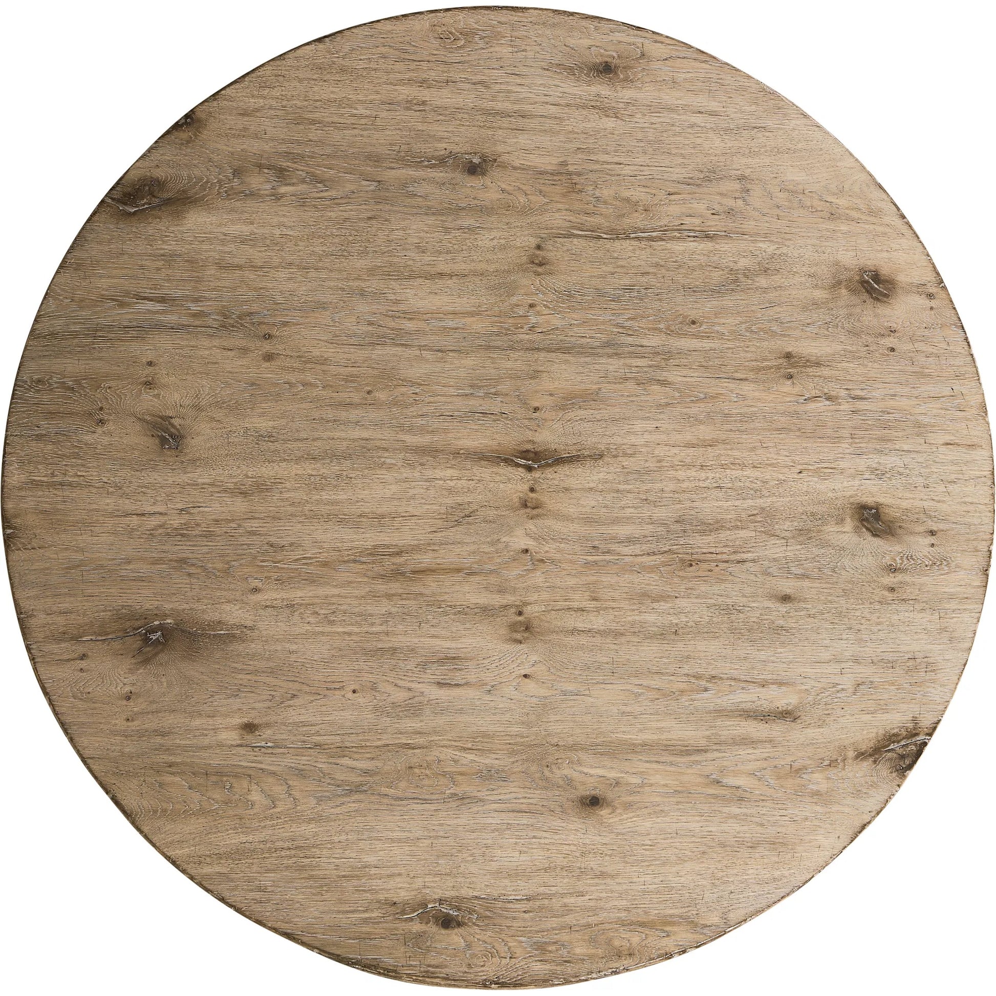60" Sagehill Round Dining Table by Jonathan Charles in timberon grey oak. Made from oak in a cottage & farmhouse style.
