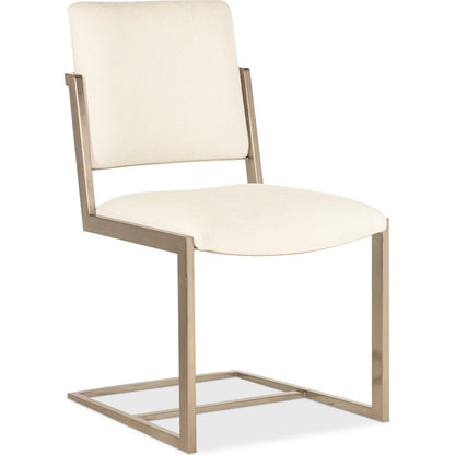 Westwood Metal Chair by Hooker Furniture in trendy snow and plated radiance. Made from wood, metal, fabric in a modern style.