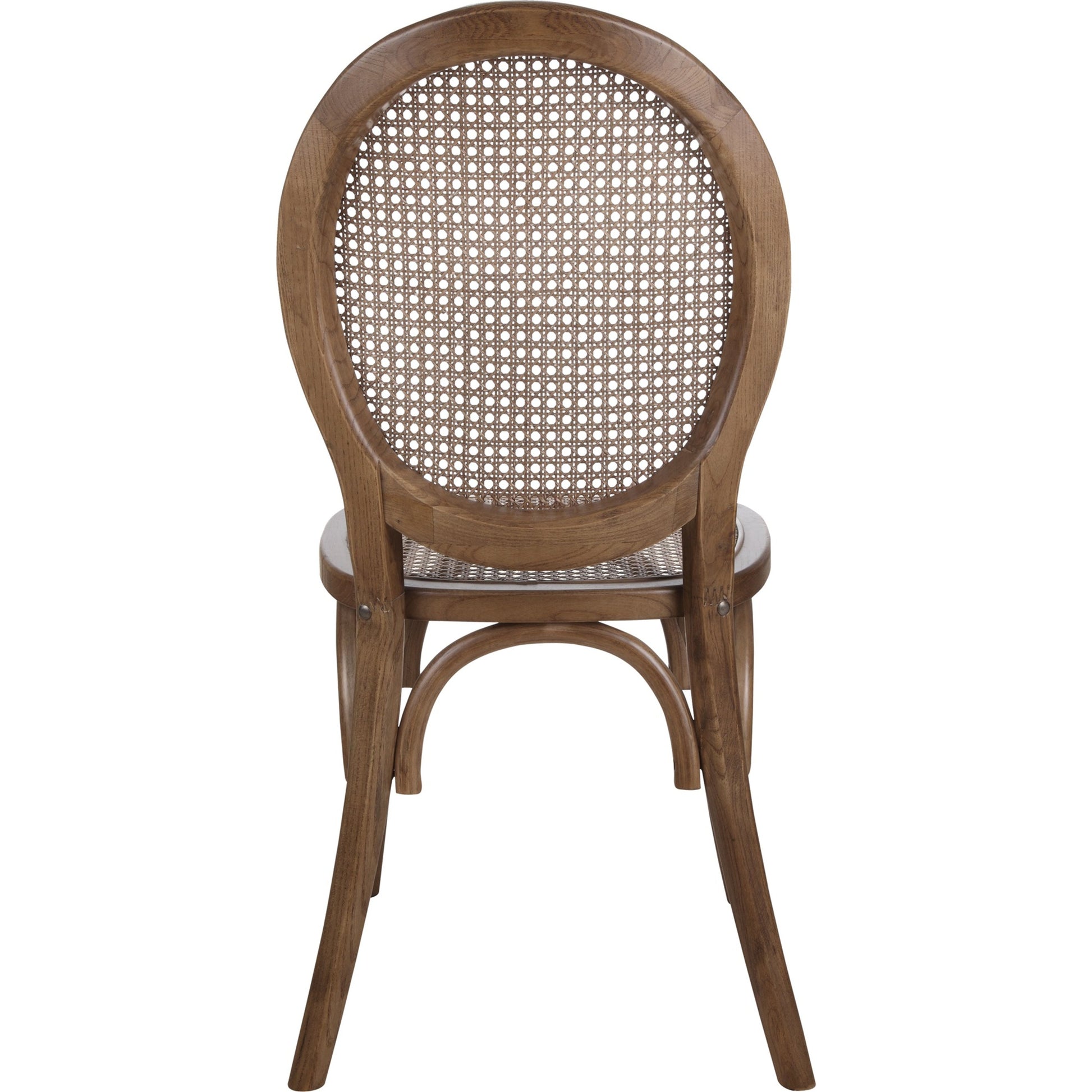 Rivalto Dining Chair (Set of 2) by Moe's Home Collection in brown. Made from solid elm frame, rattan seat in a traditional style.