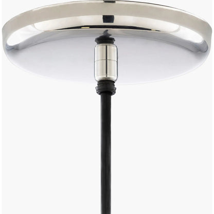Finnegan Ceiling Light - 23627 by Surya in black, metallic silver, metallic nickel and taupe. Made from glass, metal, plastic in a modern style.