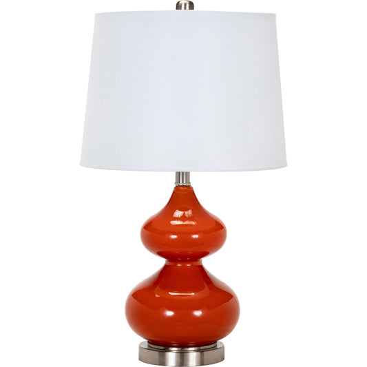 Foligno - 30291 by Surya in orange, translucent, metallic nickel, white, metallic brass and brushedpaintedbrushed. Made from linen, polyester, glass, metal in a modern style.