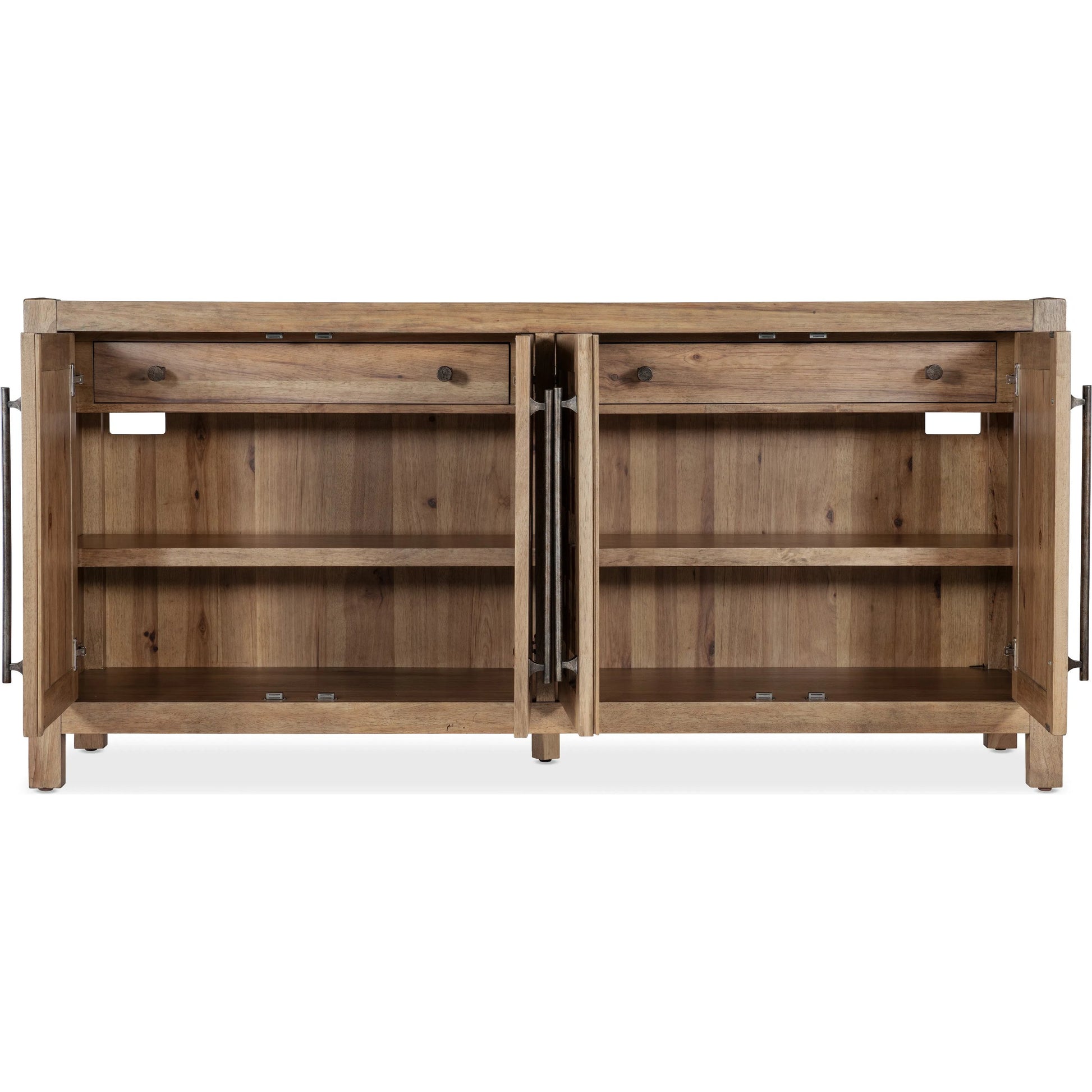 Vineyard Row Buffet by Hooker Furniture in light wood and sonoma. Made from unique in a transitional style.