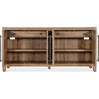 Vineyard Row Buffet by Hooker Furniture in light wood and sonoma. Made from unique in a transitional style.