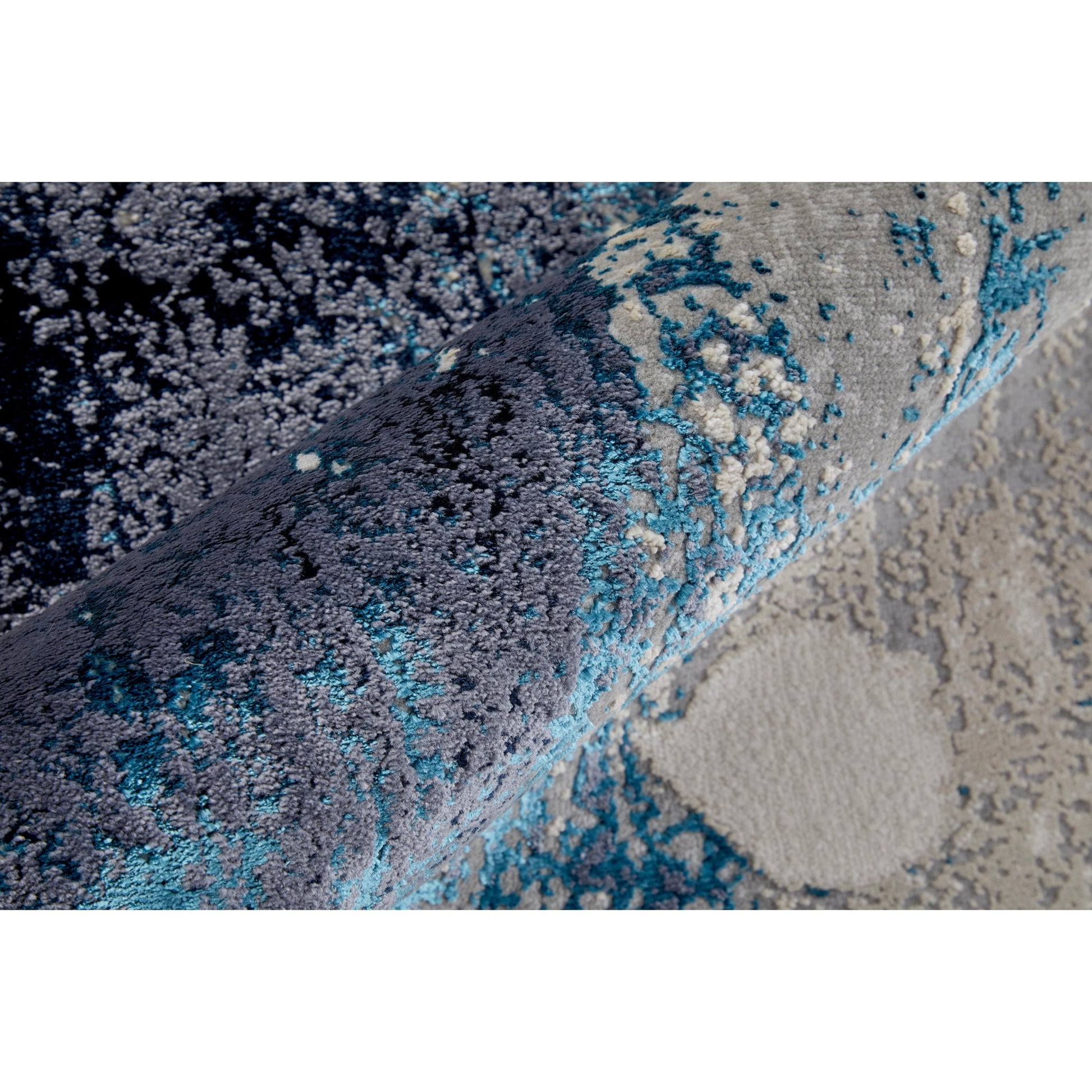 Indio Rug - 39H2F by Feizy in ivory, blue, black. Made from unique in a unique style.