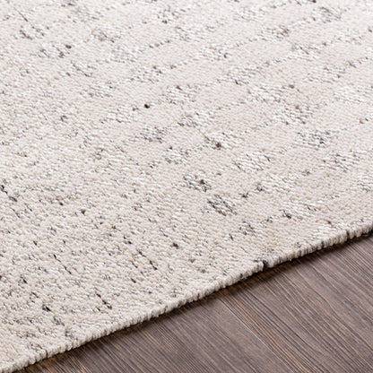 Fulham Rug - 27324 by Livabliss in beige, cream, medium gray, slate, charcoal. Made from 50% chenille-cotton, 50% viscose in a unique style.