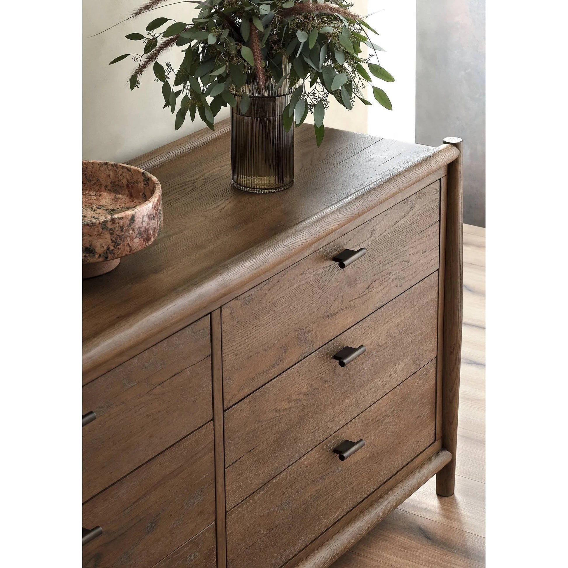 Glenview 6 Drawer Dresser by Four Hands in weathered oak. Made from unique in a modern style.