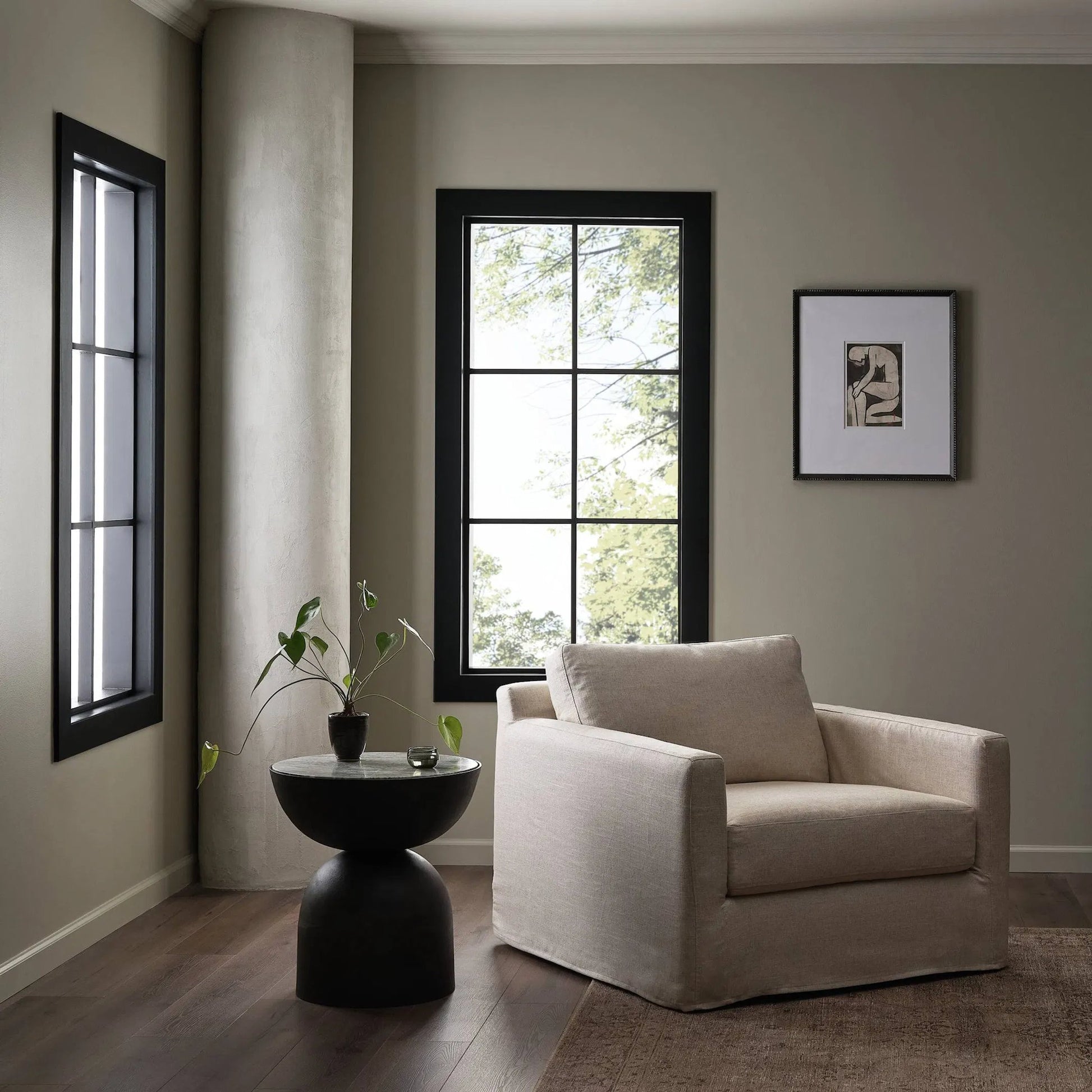 Hampton Slipcover Swivel Chair by Four Hands. Made from unique in a modern style.