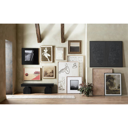 The Clearing by Aileen Fitzgerald by Four Hands. Made from rustic 2.5 walnut, canvas in a transitional style.
