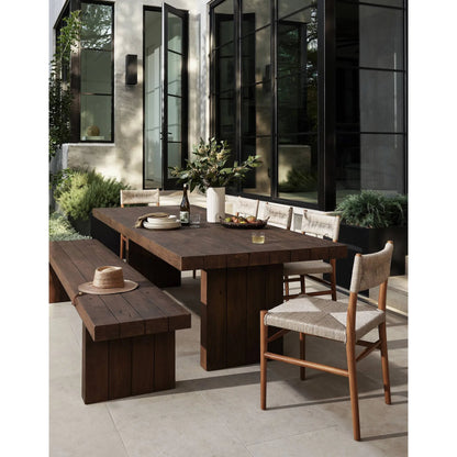 Lomas Outdoor Dining Chair by Four Hands. Made from solid teak, 100% polyethylene in a cottage & farmhouse style.