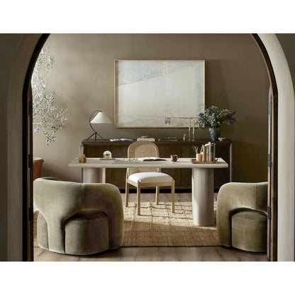 Arlington 6 Door Sideboard by Four Hands in espresso oak veneer. Made from oak veneer in a traditional style.