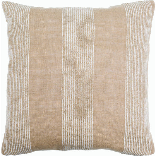 Fairhope Pillow - 516588 by Surya in light beige. Made from linen, viscose in a modern style.