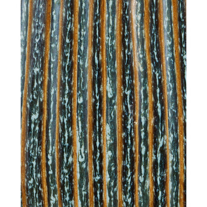 Shoulder Vase by Currey and Company in reactive blue, brown. Made from ceramic in a modern style.