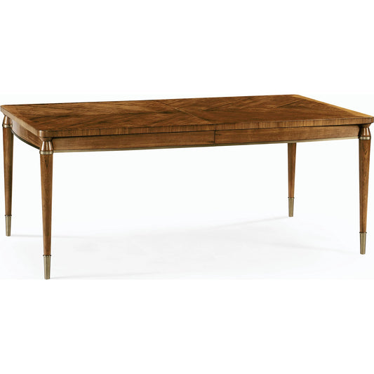 Toulouse Walnut Dining Table by Jonathan Charles in walnut. Made from walnut quarter figured veneer in a modern style.