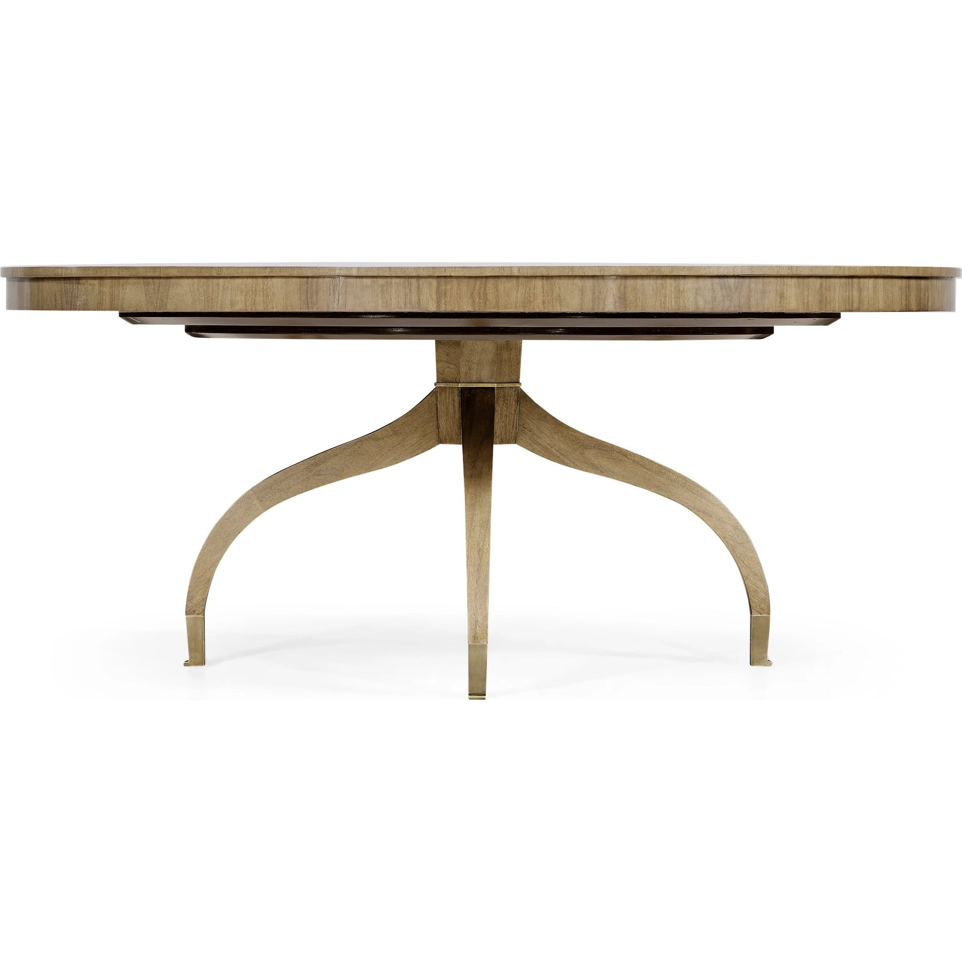 Buckingham Round Bleached Walnut Dining Table by Jonathan Charles in brown and bleached walnut. Made from walnut in a transitional style.