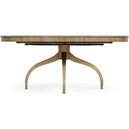 Buckingham Round Bleached Walnut Dining Table by Jonathan Charles in brown and bleached walnut. Made from walnut in a transitional style.