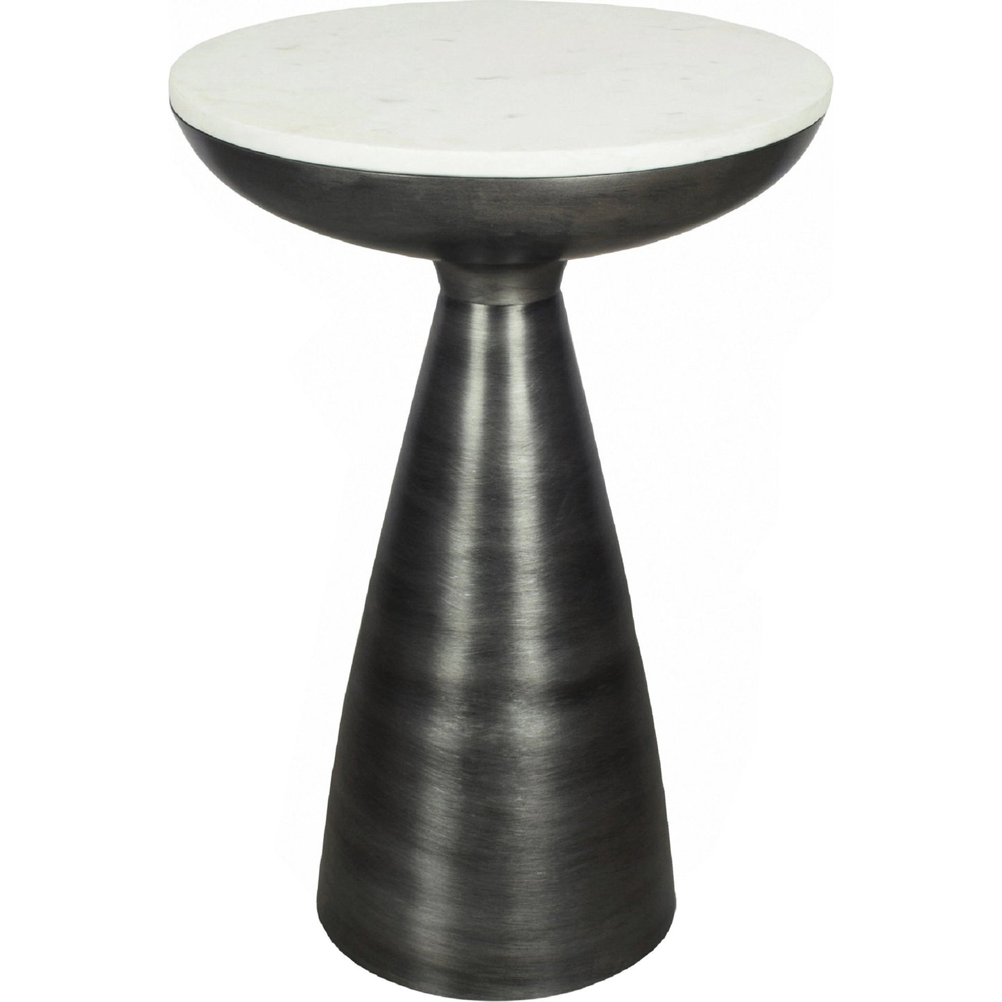 003 SI-1985227 | Additional Silo | Font Side Table Marble by Moe's Home Collection in raw, white. Made from aluminum, white marble top in a modern style.