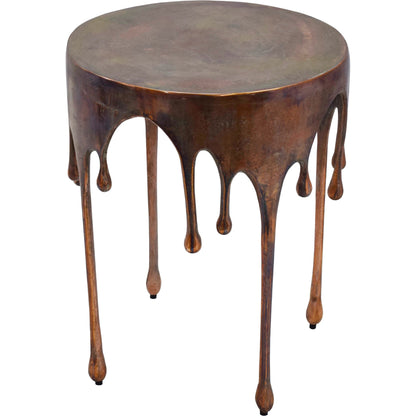 Copperworks Accent Table by Moe's Home Collection in burnt copper. Made from aluminum in a eclectic & global style.