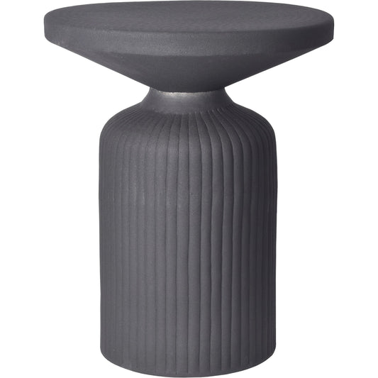 Yoli Side Table by Moe's Home Collection in black. Made from aluminum in a modern style.