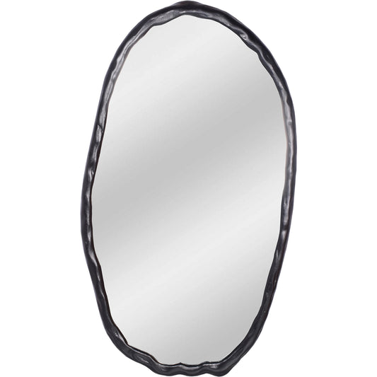 Foundry Oval Mirror by Moe's Home Collection. Made from aluminum frame, glass mirror, mdf backing in a modern style.