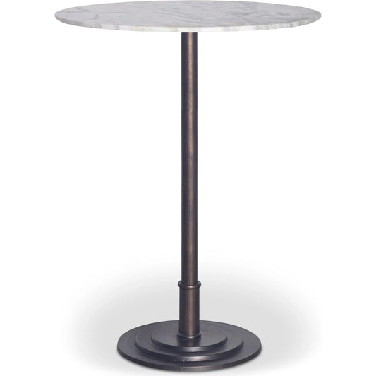 Tori Outdoor Bar Table Marble by Moe's Home Collection in white. Made from marble, cast aluminium in a unique style.