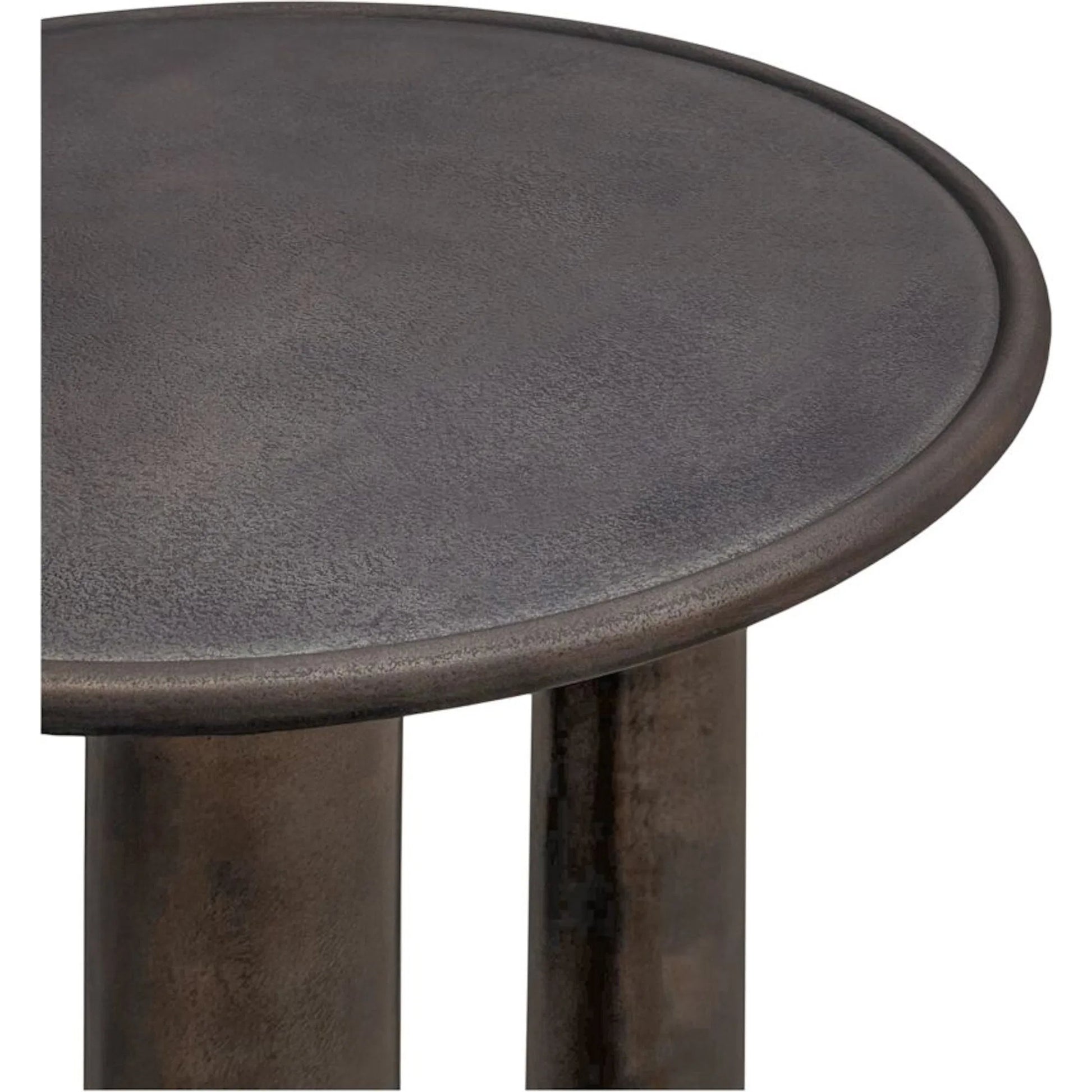 Deacon Outdoor Side Table by Moe's Home Collection in deep bronze. Made from cast aluminium in a modern style.