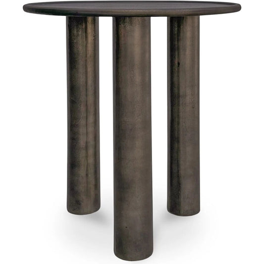 Deacon Outdoor Side Table by Moe's Home Collection in deep bronze. Made from cast aluminium in a unique style.