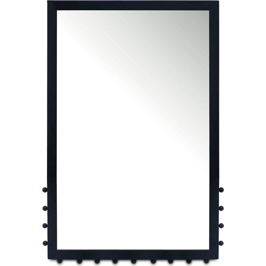 Figaro Wall Mirror by Moe's Home Collection in black. Made from iron, glass mirror, mdf back in a unique style.