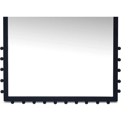Figaro Floor Mirror by Moe's Home Collection in black. Made from cast aluminum, glass mirror, mdf back in a transitional style.